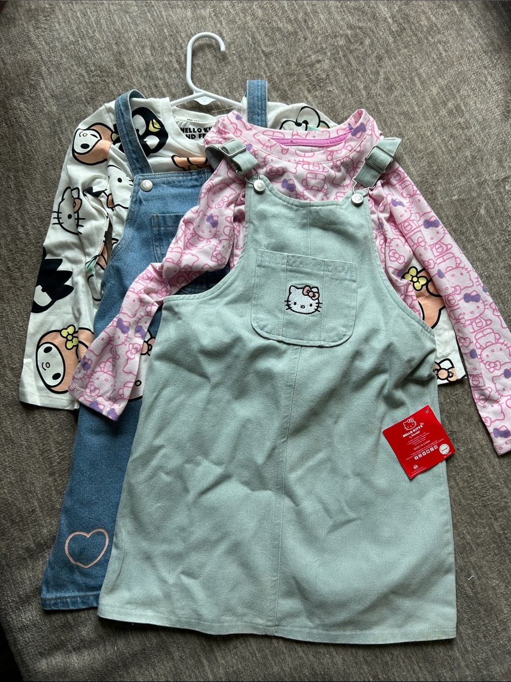 Hello Kitty Mint Green Corduroy Pinafore Dress with Chest Pocket